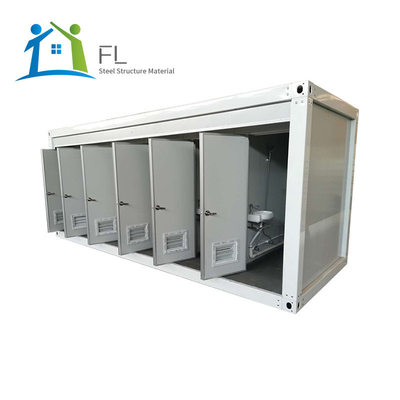 Customized Modern Portable Outdoor Public Movable Container House With Flatpack Cabin Kits Cabinet Compartment Prefab Toilet