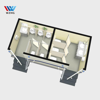 Van het de Leveranciers vlakke pak van China van het de douche mobiele toilet prefab de containercabine voor verkoop